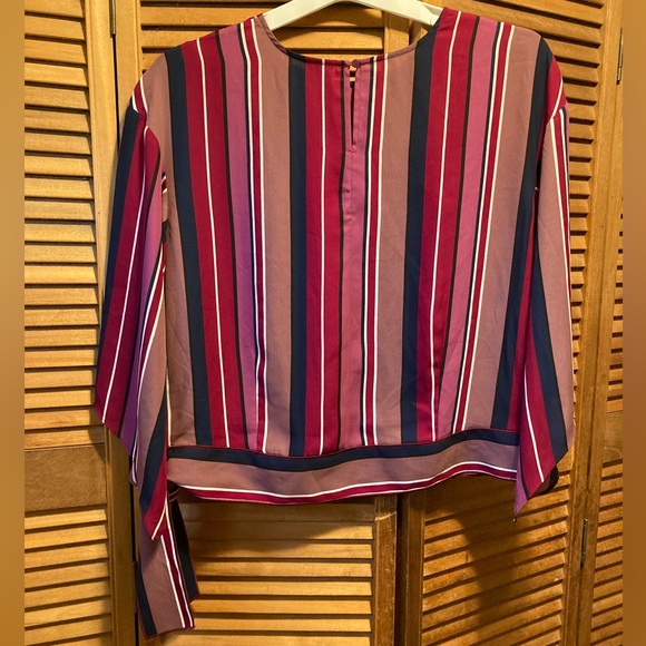 Worthington Colorful Striped Top with Bell Sleeves - Picture 2 of 16